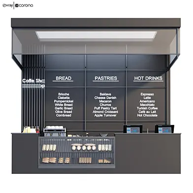 coffee shop and bar modern style set 482