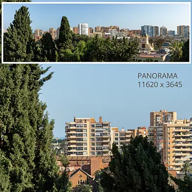 Панорама на город. Юг Испании, Малага.
