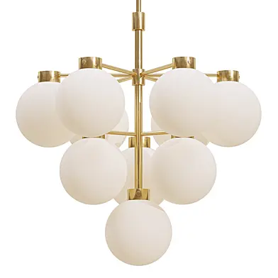 Marra Black Tiered Pendant Light with Milky Glass Shade
