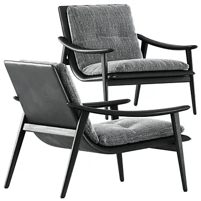 Fynn saddle hide armchair saddle by Minotti