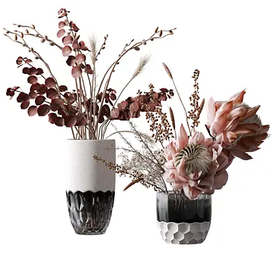 Bouquet of flowers set