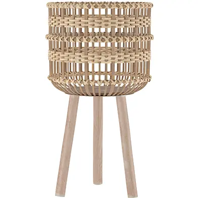 Sagebrook Home Bamboo Checkered Planters Brown