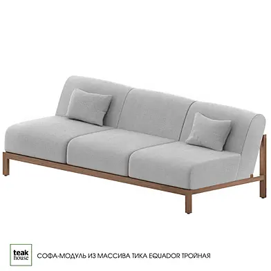 Софа-модуль из массива тика EQUADOR тройная