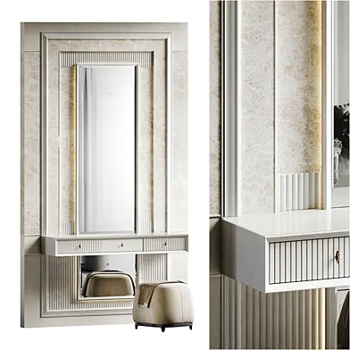 Туалетный подвесной столик со стеклом stv005.
