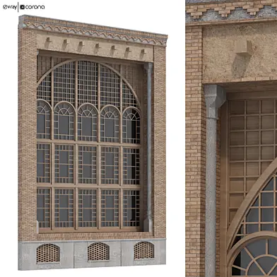 Arabic-Turkish-Persian Mansion - 3D element of Qajar style set 511