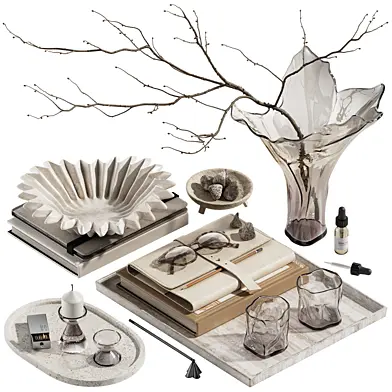 Decorative set with branch ch23