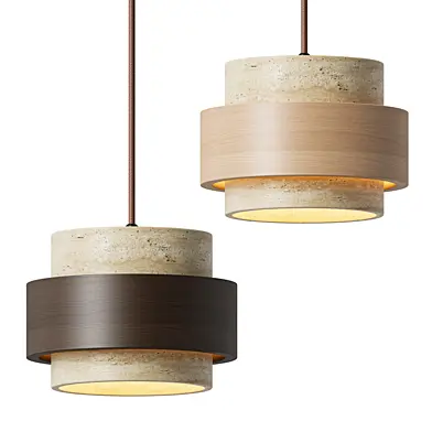 Traditional Japanese Cylinder Pendant Light