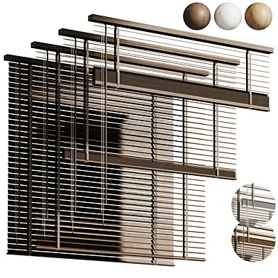 Folding wooden blinds 05, Складывающиеся деревянные жалюзи