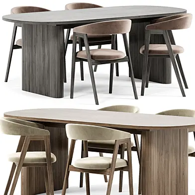 Trevor Chair, Lois Dining Table