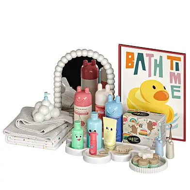 Kids Bathroom Decor and Care Set