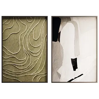 Minimalist Line Art MLE013 And Minimalist Geometric Art MG108