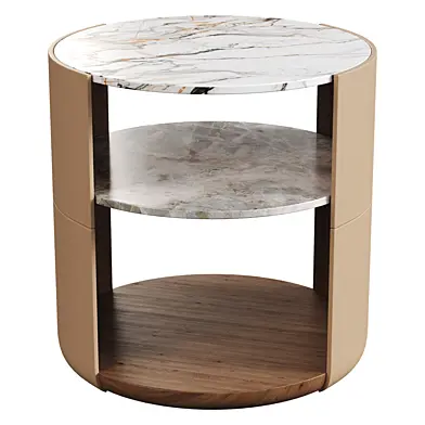 Round Marble Nightstand