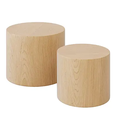 Set of Dan wooden coffee tables