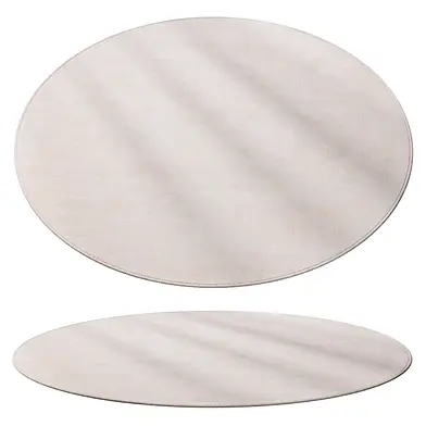 Viscose Rug Round Nova Cream