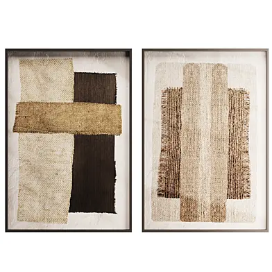 Zen Wabi Sabi printed drawings and Beige Brown Wabi Sabi Painting