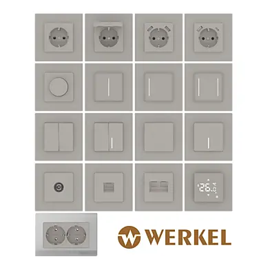 ОМ Розетки и выключатели Werkel (дымчатый)