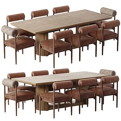 Jazelle Dining Chair & Garrett Dining Table