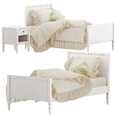 Penny Bed and Penny Nightstand