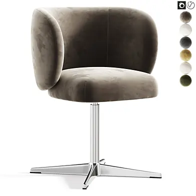 Rico Swivel Dining Chair Bouclé By Reevela