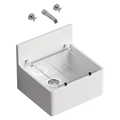 Bower White Ceramic Cleaner Sink