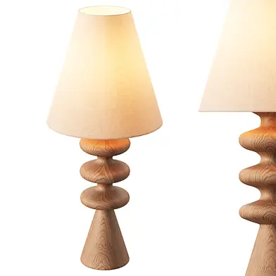 Ripple Wood Table Lamp