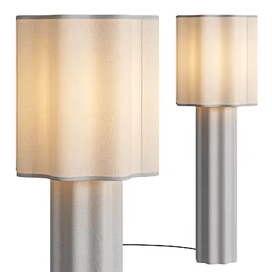 Ola Warm White Linen Floor Lamp
