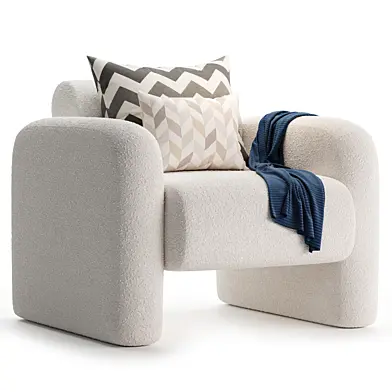 Marcel Boucle Fabric Accent Chair