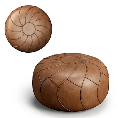Leather pouph