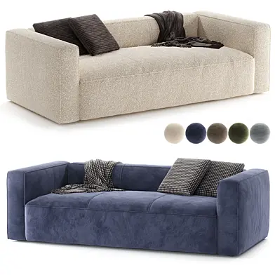 Art Deco Water Resistant Brown Solid Color Sofa Loveseat