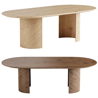 Gleasite oval dining table
