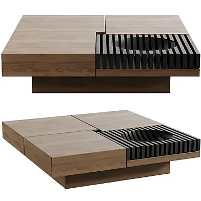Manufactured Wood Square Coffee Table