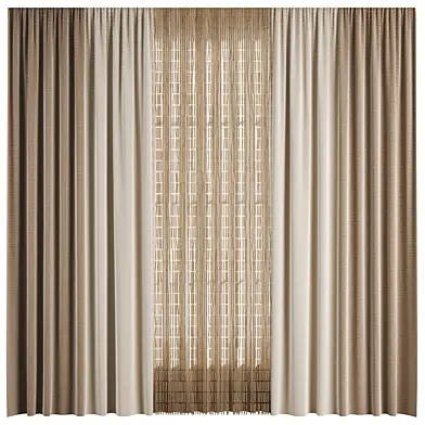 Silk and Wooden Curtain 056