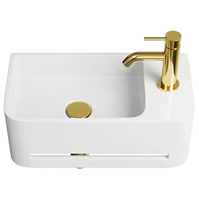 Harbour Concrete Cloakroom Curved Basin