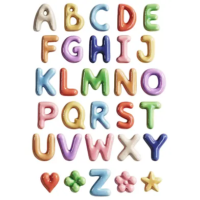 Glossy Ceramic English Alphabet