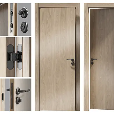 Highly detailed rigged doors with hidden hinges