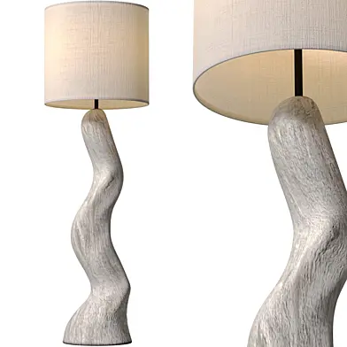 Напольная лампа с гипсовым основанием Sculptural Scandinavian Floor Lamp
