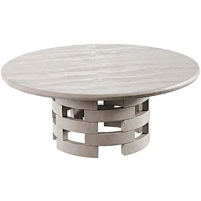 Creative round natural cave stone coffee table