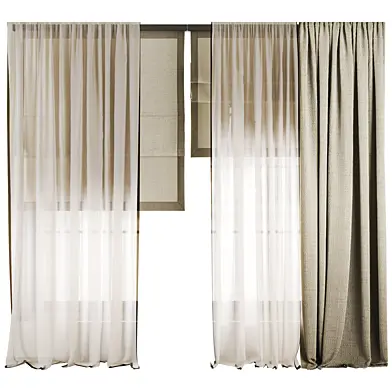 Silk and Cotton Curtain Set 68