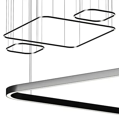 LEDS C4 Black Square Pendant Light