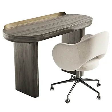 Salmon Desk and Daisy Chair