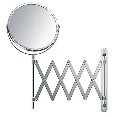 Extending Wall Makeup Mirror Yvelines Metal Silver