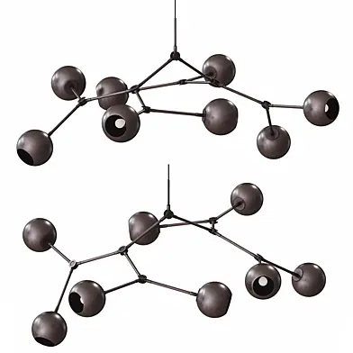 101 Copenhagen Drop Chandelier Globe - Burned Black
