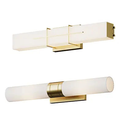 Cydney Vanity Light And Malika Opal Glass Bath Sconce
