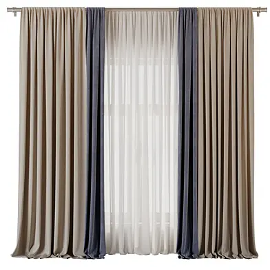Curtains with rods and tulle 71 HBH corona