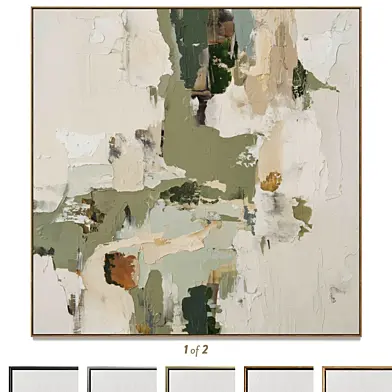 Plaster two square photo frames B-207