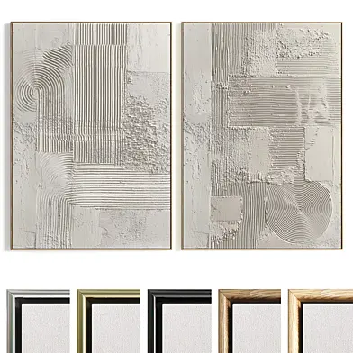 Plaster Two Photo Frame B-734
