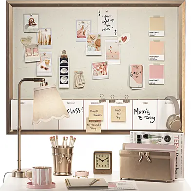 Study Desk Decor and Pinboard For Teenagers and Kids MA06