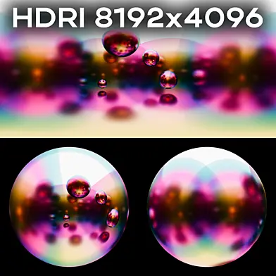 HDRI Абстрактные радужные сферы