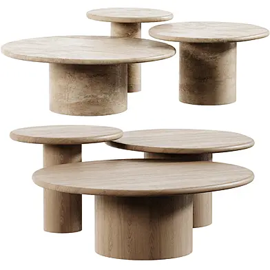 Agnes Italian Travertine Coffee Table