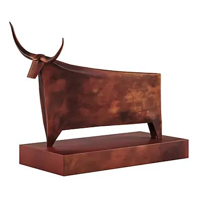 Abstract Bull Sculpture